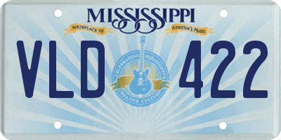 MS license plate VLD422