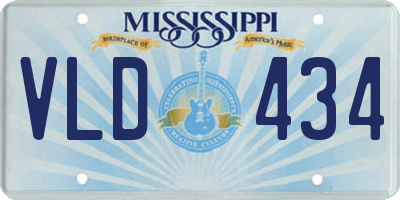 MS license plate VLD434