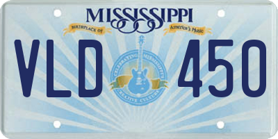 MS license plate VLD450