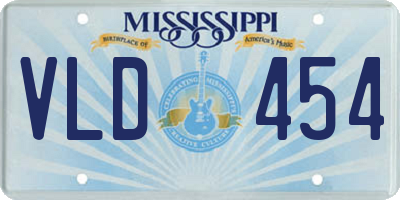 MS license plate VLD454
