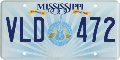 MS license plate VLD472