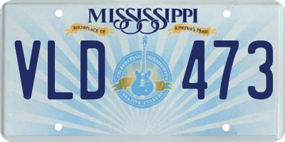 MS license plate VLD473