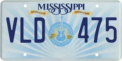 MS license plate VLD475