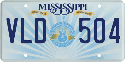 MS license plate VLD504