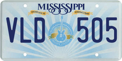 MS license plate VLD505