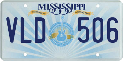 MS license plate VLD506