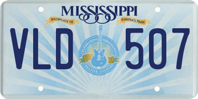 MS license plate VLD507