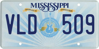 MS license plate VLD509