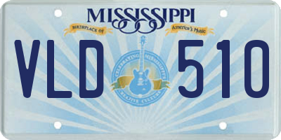 MS license plate VLD510