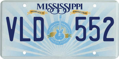 MS license plate VLD552