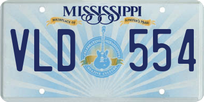 MS license plate VLD554