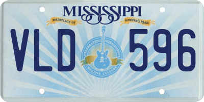 MS license plate VLD596