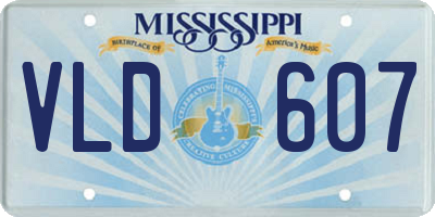 MS license plate VLD607