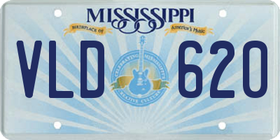 MS license plate VLD620