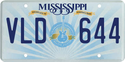 MS license plate VLD644