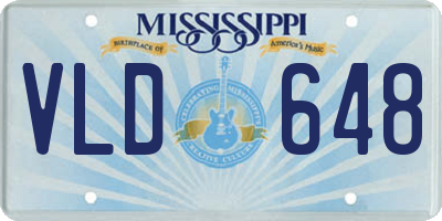 MS license plate VLD648