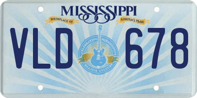 MS license plate VLD678