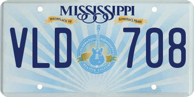 MS license plate VLD708