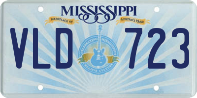 MS license plate VLD723