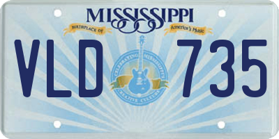 MS license plate VLD735