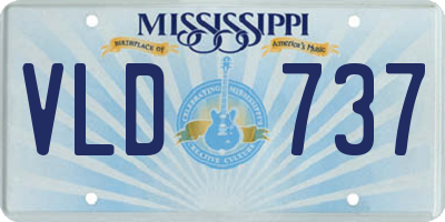 MS license plate VLD737