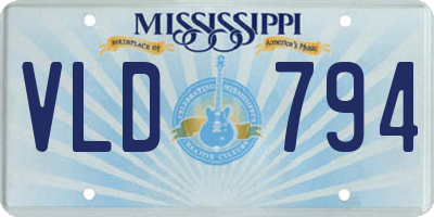 MS license plate VLD794