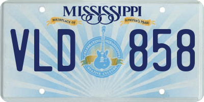 MS license plate VLD858