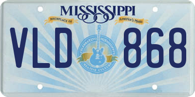 MS license plate VLD868