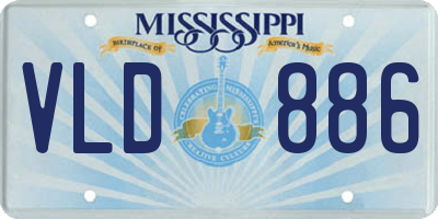 MS license plate VLD886