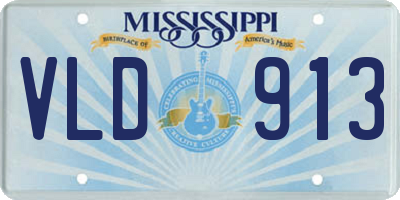 MS license plate VLD913