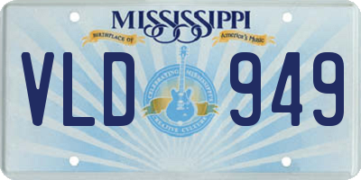MS license plate VLD949