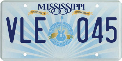 MS license plate VLE045