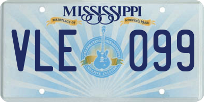 MS license plate VLE099