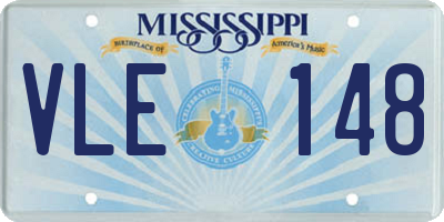 MS license plate VLE148