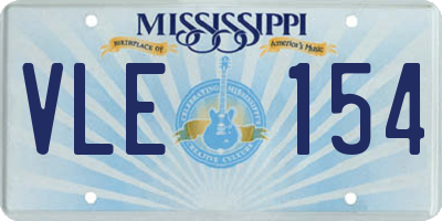 MS license plate VLE154