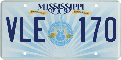 MS license plate VLE170