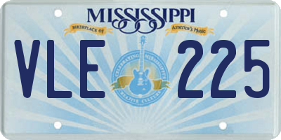 MS license plate VLE225