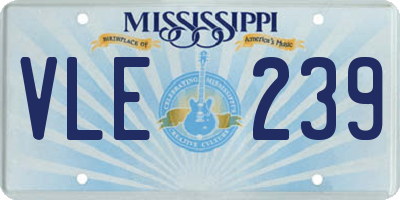 MS license plate VLE239