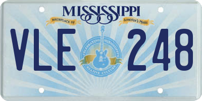 MS license plate VLE248