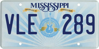 MS license plate VLE289