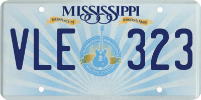 MS license plate VLE323