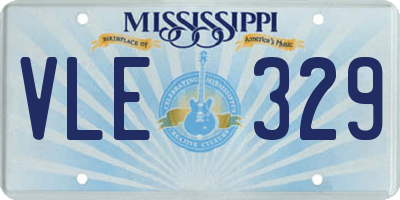 MS license plate VLE329