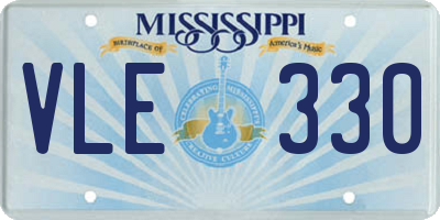 MS license plate VLE330