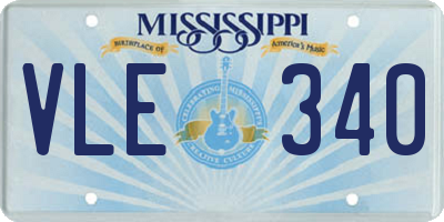 MS license plate VLE340