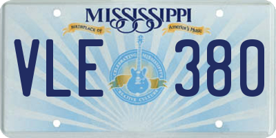MS license plate VLE380