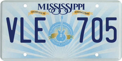 MS license plate VLE705