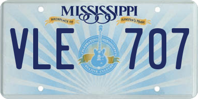 MS license plate VLE707