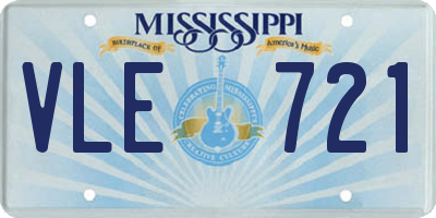 MS license plate VLE721
