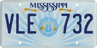 MS license plate VLE732