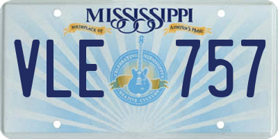 MS license plate VLE757